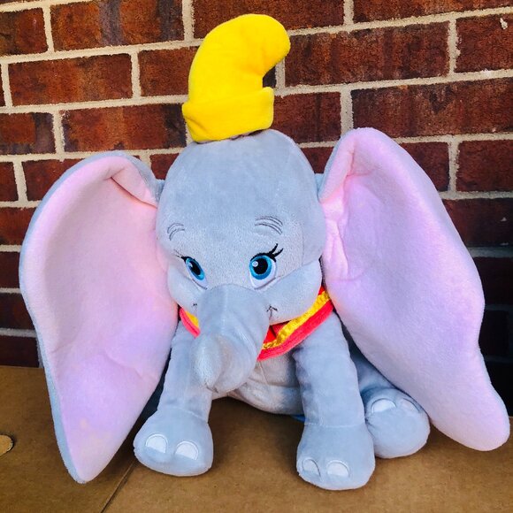Disney Other - Large Dumbo Plush 15-inch Disney Store Elephant Stuffed Animal Circus Hat